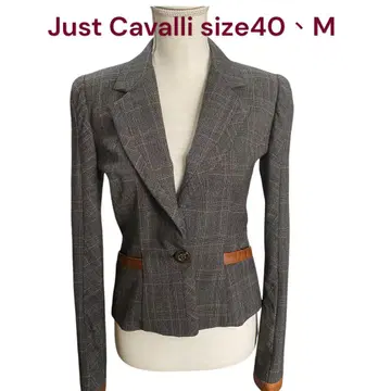 저스트 카발리 가죽 사용이 멋진 미형 자켓 40, M, 9호