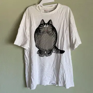 빈티지 크레이지 셔츠 고양이 티셔츠