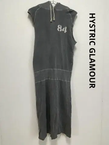 HYSTRIC GLAMOUR 후드 부착 슬리브리스 튜닉 그레이