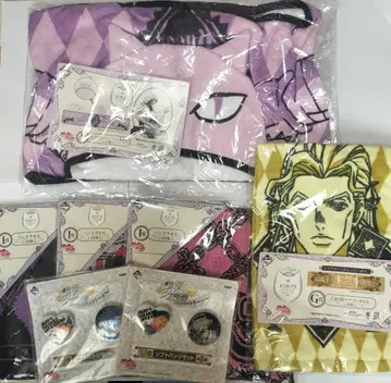 죠죠의 기묘한 모험 4부 1번 복권 타월 배지 세트