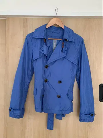 add 여성용 블루 바스락 점퍼