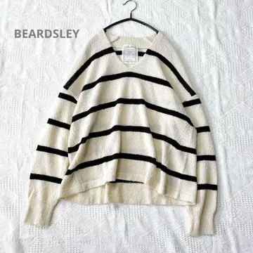 새상품급 BEARDSLEY 비어즐리 보더 울 니트