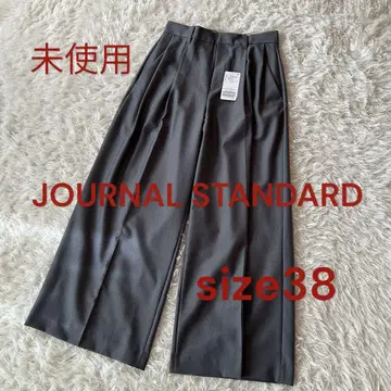 미사용 저널 스탠다드 2턱 와이드 슬랙스 팬츠 38