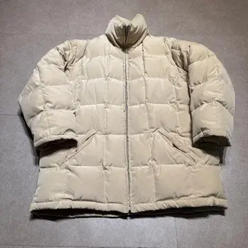 리복 다운 자켓 블루종 베이지 y2k 00s L