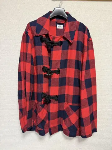 [ 새상품급 ] Just right 체크 셔츠 코트 XL 레드 네이비