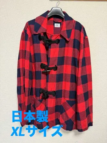 [ 새상품급 ] Just right 체크 셔츠 코트 XL 레드 네이비