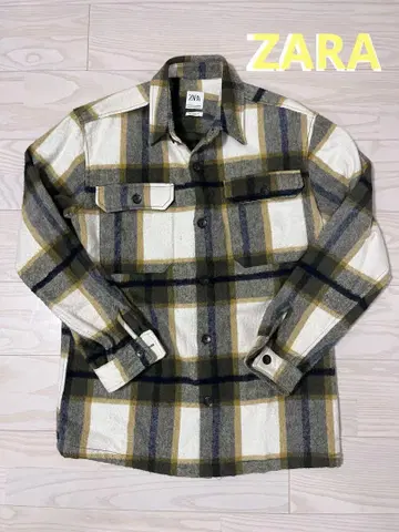 ZARA 릴랙스핏 체크 무늬 자켓