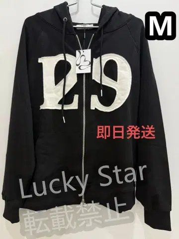 ILLIGO 129 로고 블랙 후드티 M 사이즈 29 프린트