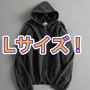 remer 루즈 베이직 오버 사이즈 지퍼 후드티 차콜 그레이 L!