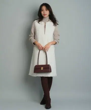 저스길리티 라메 트위드 미니 점프 스커트