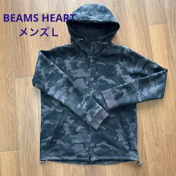 가격 인하 BEAMS HEART 카모 패턴 후드티 남성용 L 사이즈