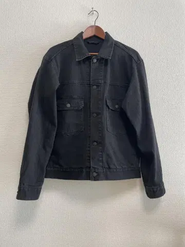 블랙 데님 자켓