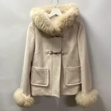 윌셀렉션 퍼 비트 숏 더플 코트 M 사이즈