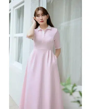 herlipto Polo Tuck Flared Dress