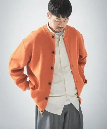 밀라노 리브 크루넥 가디건