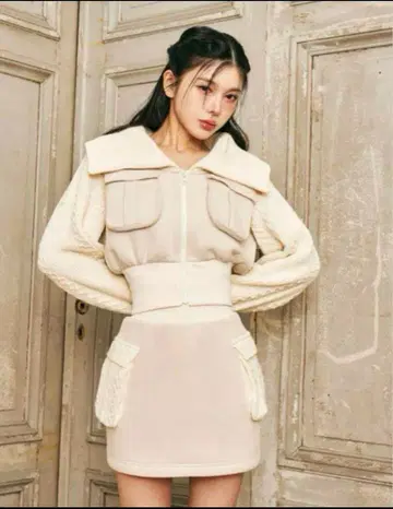 다리치 니트 콤비 맨투맨 셋업
