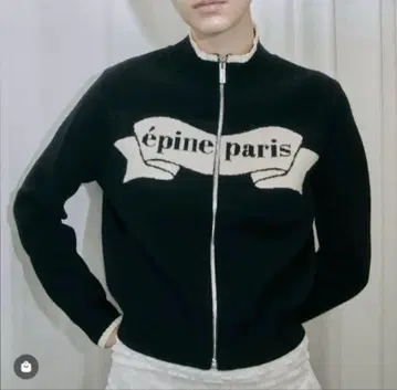 에피누 니트 epine paris ribbon zip knit