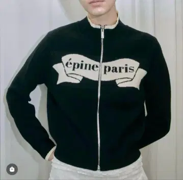 에피누 니트 epine paris ribbon zip knit