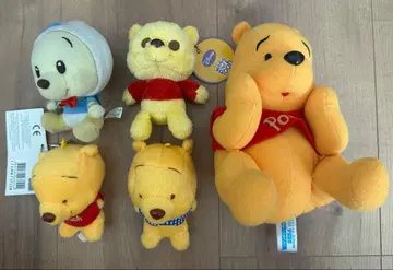 곰돌이 푸 봉제 인형 키링 5종 세트 디즈니
