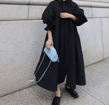 MACHATT 마차트 블랙 셔츠 원피스 긴팔