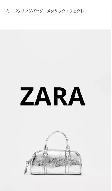 ZARA 실버 숄더백