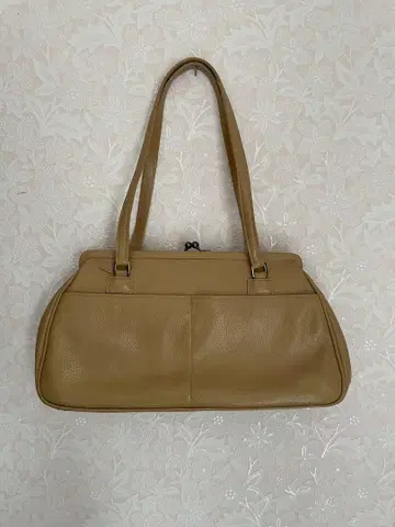madras 베이지 핸드백 지퍼 포함