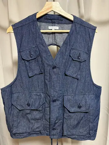 Engineered Garments C-1 베스트 - 데님