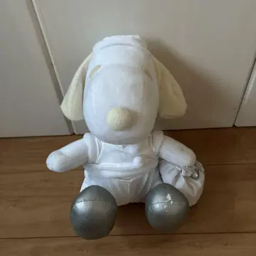 스누피 봉제 인형 산타클로스 화이트