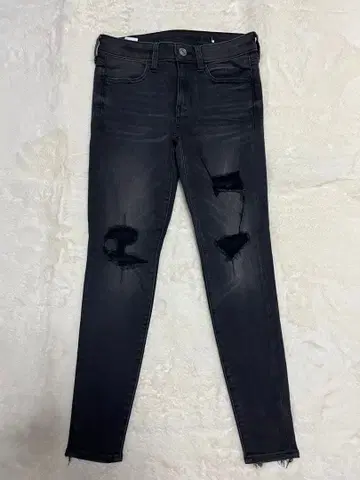 아메리칸 이글 JEGGING 데미지 데님 블랙 US 2