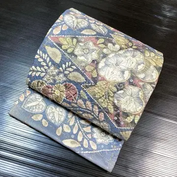 순수 실크 북 모양 후쿠로 오비 [츠지카바나]