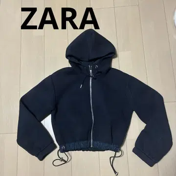 ZARA 크롭 기장 후드티 M