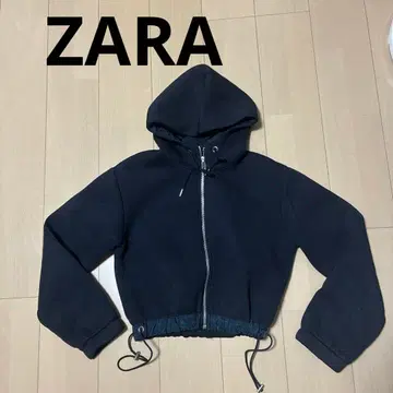 ZARA 크롭 기장 후드티 M