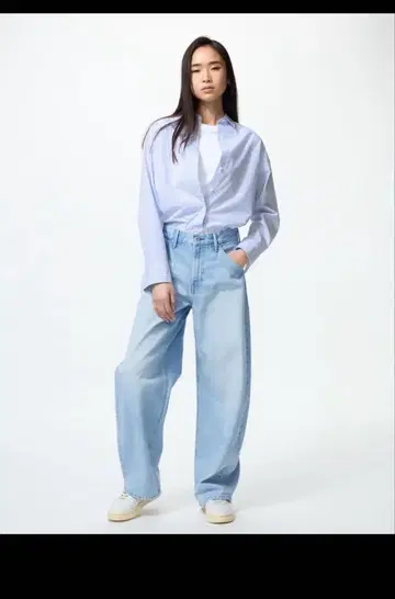UNIQLO 배기 커브 청바지