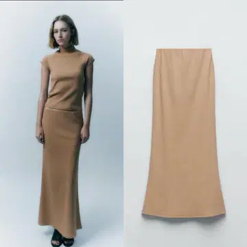 ZARA 리브 니트 스커트