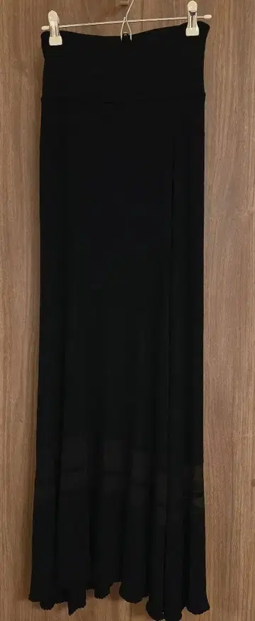 블랙 머메이드 스커트 롱 기장