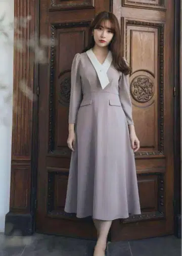 샹틸리 미디 드레스 로즈 베이지 / M