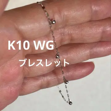 K10 WG 페탈 체인 팔찌 흔들리는 비즈 17cm 미사용