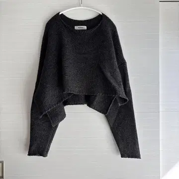 [컨디션 최상] 다크 그레이 드롭 숄더 니트 스웨터 sulvam