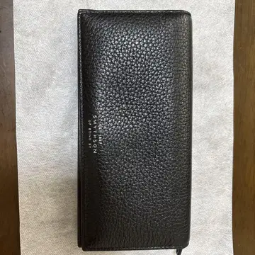 SMYTHSON 블랙 가죽 장지갑