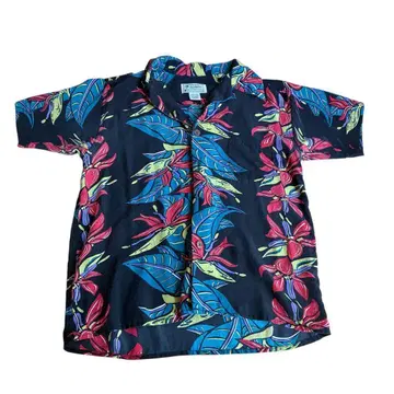 새상품급 아반티 AVANTI 알로하 셔츠 빈티지 실크 100% P