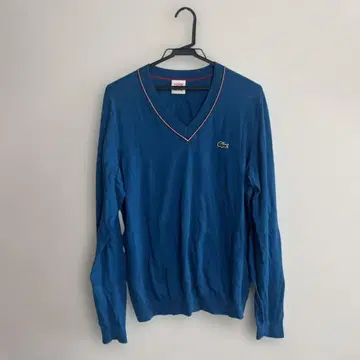LACOSTE 파랑 V넥 스웨터 사이즈 4