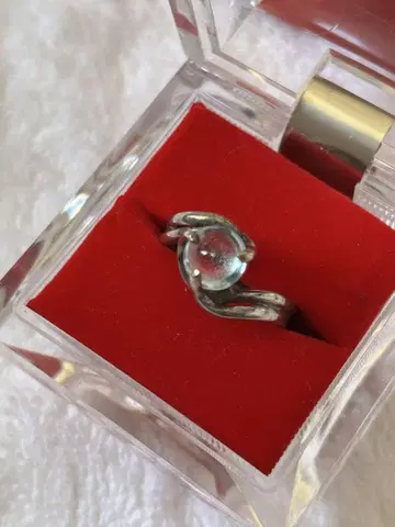 일요일까지 세일 실버 아쿠아 마린 트위스트 링