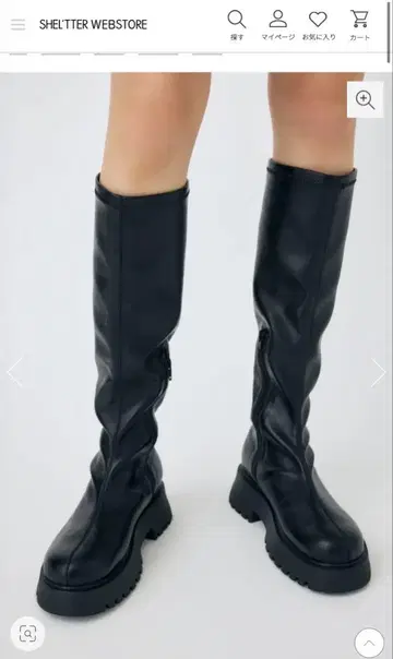 MOUSSY 블랙 롱 부츠