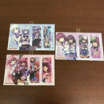 미개봉 Angel Beats! 엔젤비트 클리어 책갈피 세트 3점