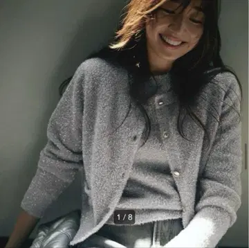 JUSGLITTY 라메 자켓 가디건 샘플 한정판 라벤더