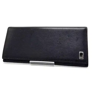 dunhill 던힐 2단 접이식 장지갑 동전 지갑 있음 가죽 다크 브라운