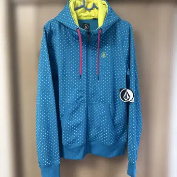 Volcom 도트 무늬 집업 후드티