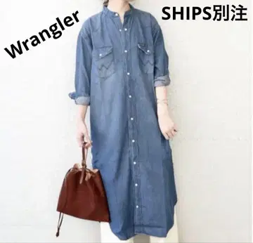 SHIPS 별주 노카라 데님 셔츠 원피스