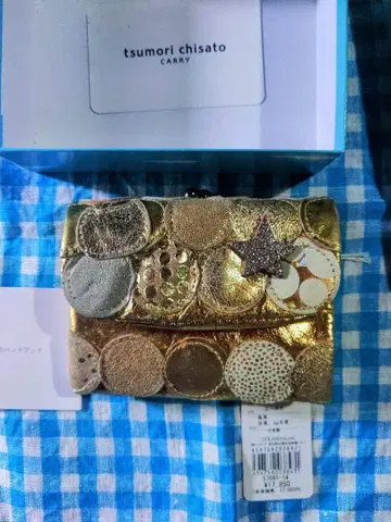 tsumori chisato 골드 이단 접이식 지갑 미사용 새상품