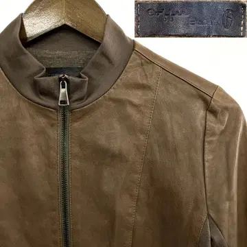 새상품급 Coffee Bean 양가죽 지퍼 블루종 가죽 자켓 이탈리아제